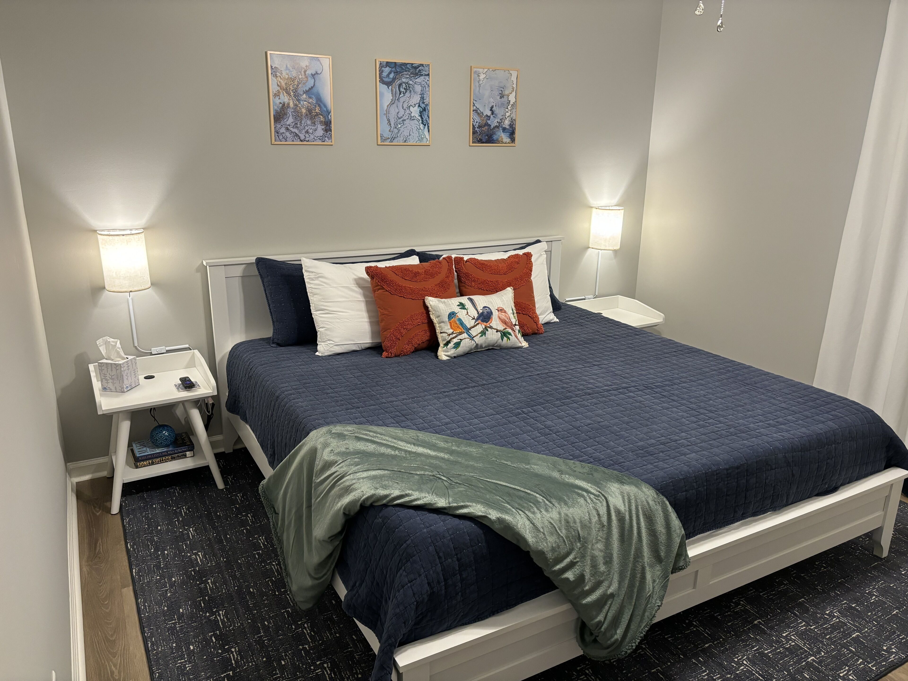 2 bedrooms, desk, iron/ironing board, WiFi