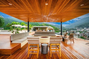 Enjoy the panoramic view from the rooftop lounge - Two Pools, Bar & Gym | Casa Medianoche at Oasis (Puerto Vallarta)