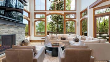 Télévision, cheminée, imprimantes