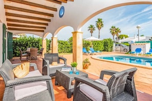 Outdoor dining - Son Fonoll - Three Bedroom Villa, Sleeps 6 (Cap d'Artrutx)
