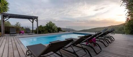 Outdoor pool, a heated pool