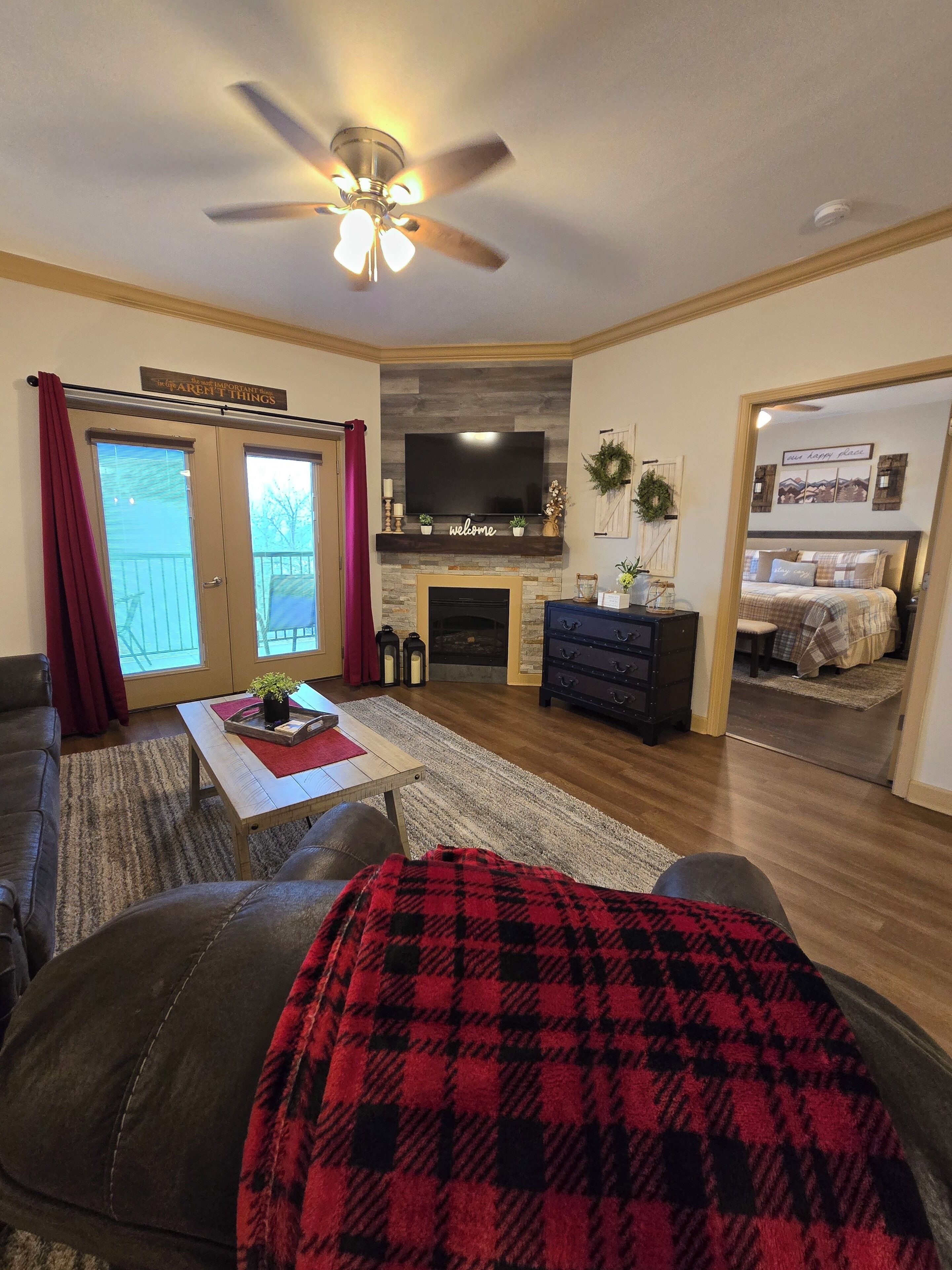 1 bedroom, iron/ironing board, travel crib, free WiFi