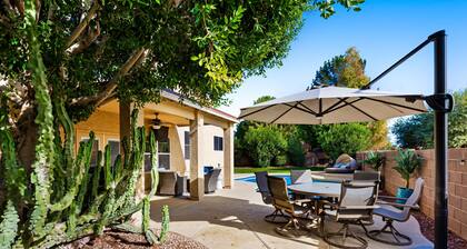 Spacious home with heated pool, wonderful backyard & great location