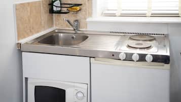 Fridge, microwave, oven, toaster