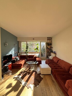 Living area - Appartement 120 m² Lumineux, Jardin, Parking Gratuit - Idéal Familles/groupes ! (Issy-les-Moulineaux)