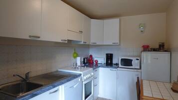 Microwave, oven, dishwasher, coffee/tea maker