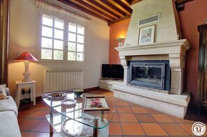 Fireplace, foosball, offices