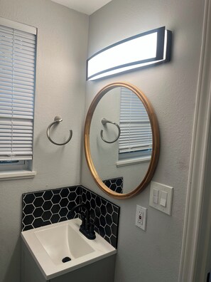 Hair dryer, towels