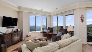 Televisión y chimenea