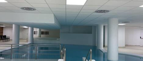 Indoor pool, a heated pool
