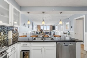 Fridge, microwave, oven, stovetop - 1114 Stunning Beach/Gulf Front View ~ In/Outdoor Pool ~ Super Saving Book Dec 16 (Destin)