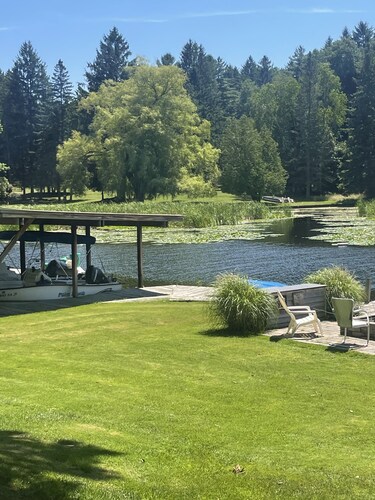 Cottage 5 has a very Hamlin lake cottage feel. More private setting. 