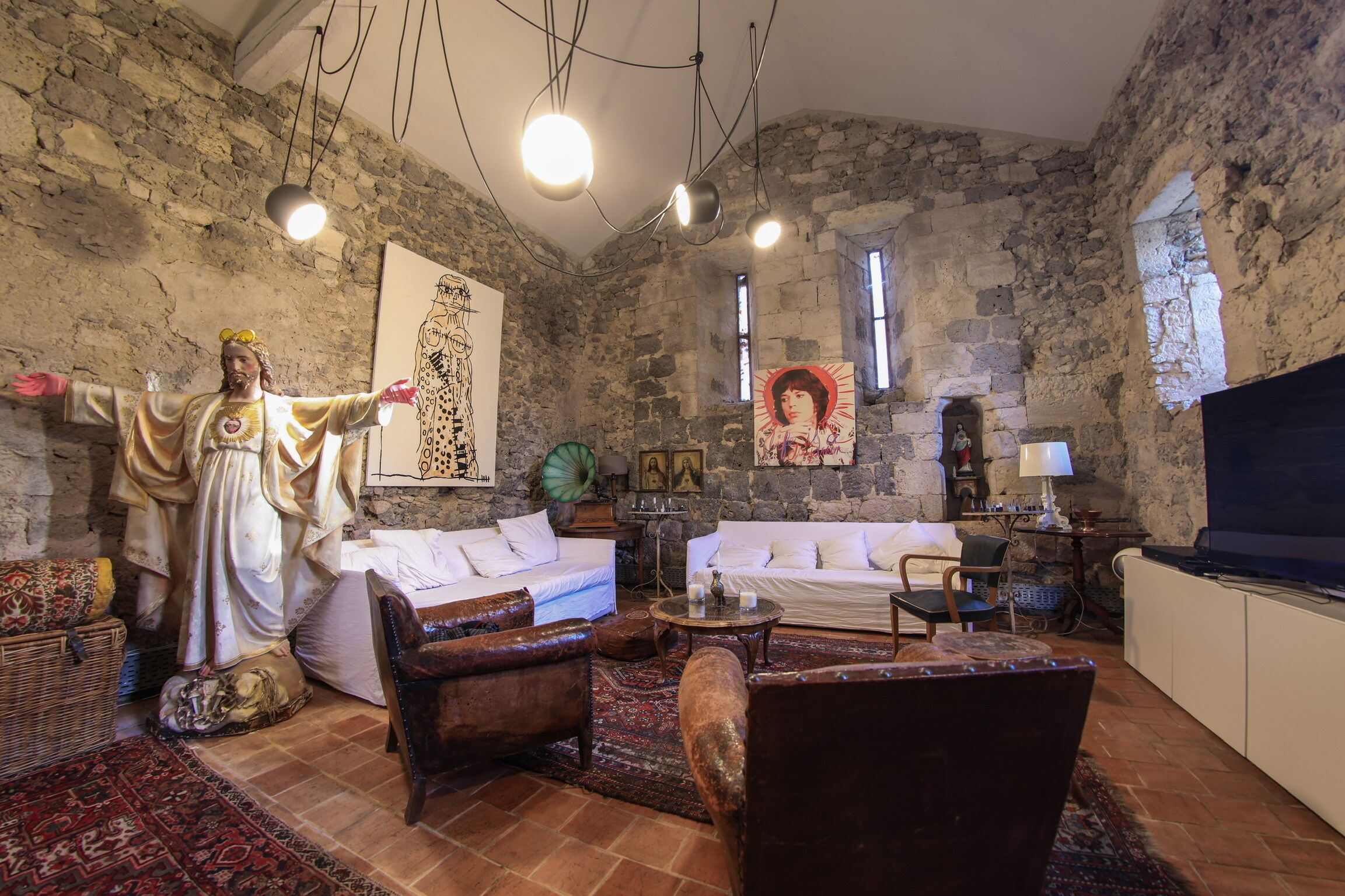 Smart TV, fireplace, video games, computer monitors