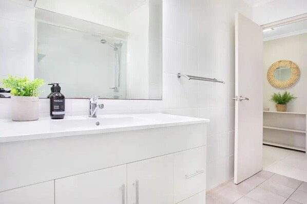 Hair dryer, towels