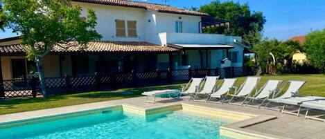 A heated pool