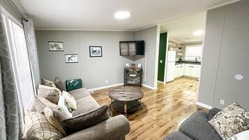 Smart-tv en een open haard