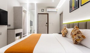 Egyptian cotton sheets, premium bedding, in-room safe, free WiFi - FabHotel Prime Oasis Orange (Bhopal)