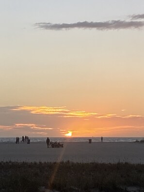 Sun-loungers, beach towels