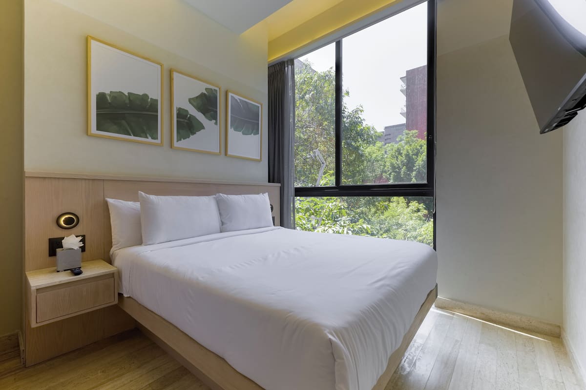 Deluxe appartement, 2 slaapkamers, balkon | 1 slaapkamer, lakens van Egyptisch katoen, luxe beddengoed