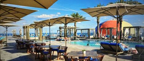 Outdoor pool, a heated pool