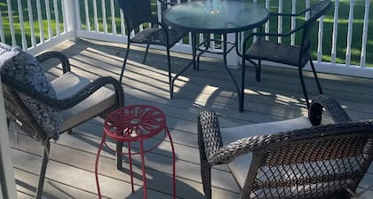 Cozy lakeside retreat with private pier and lakeside fire pit on Fox Lake!