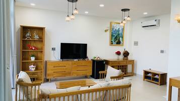 Suite Panoramique, vue plage | Coin séjour