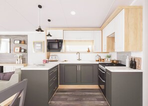 Fridge, oven, stovetop, toaster