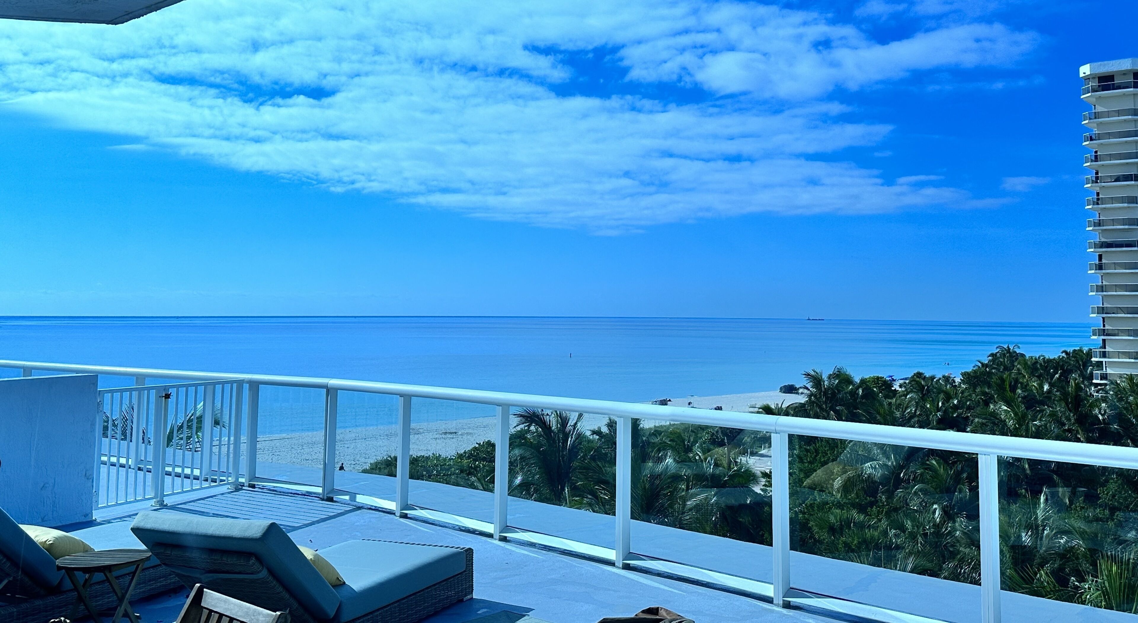 Beautiful condo on Miami Beach with stunning views from oversized terrace. 