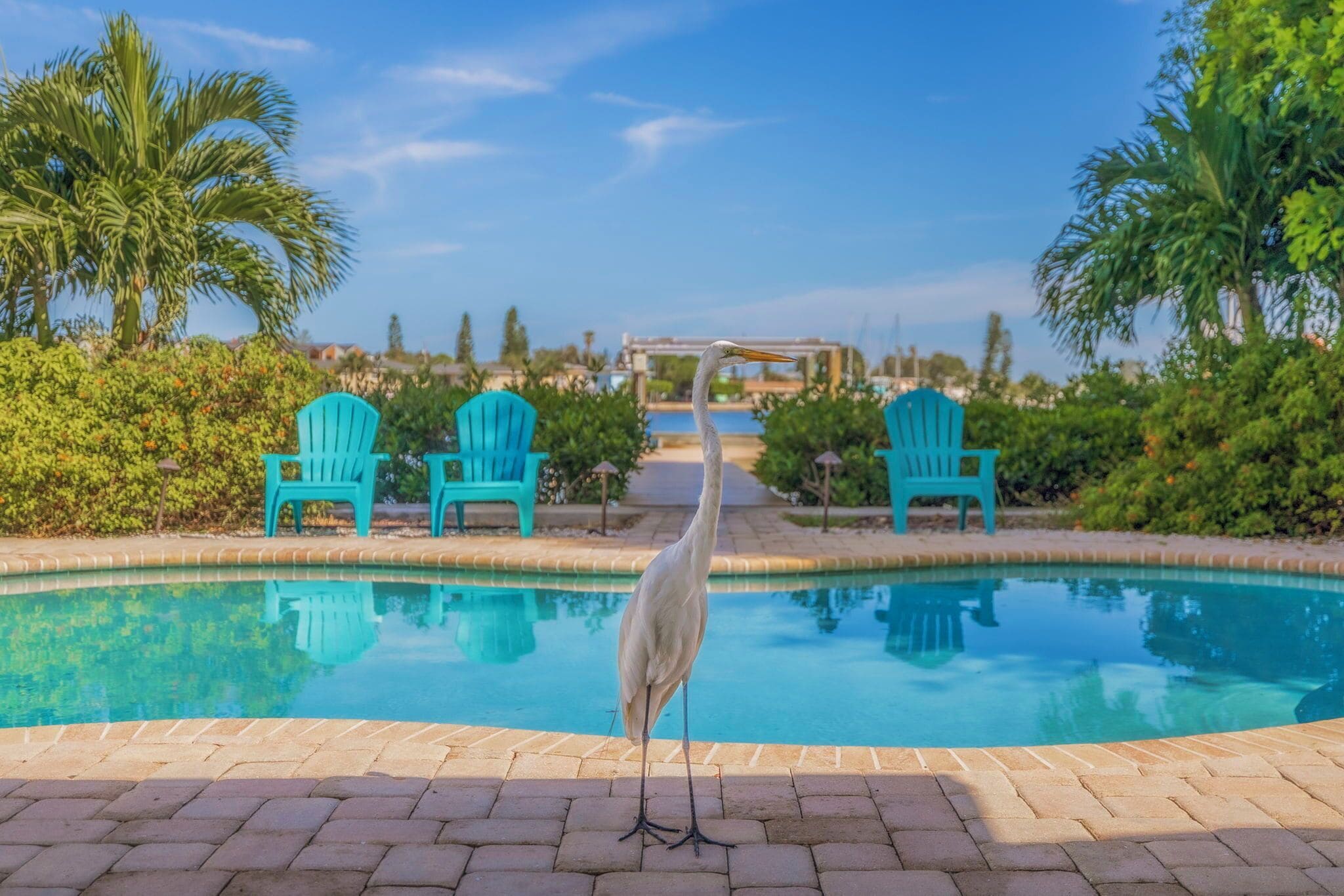 Pelican Bay Villa 2 Bed 2 Bath Private pool, Right on the Water