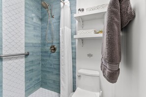 Shower, hair dryer