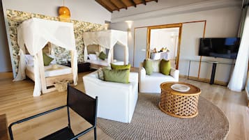 Two bedroom Zanzibar Villa with Private Pool | 1 soveværelse, italienske lagner fra Frette, premium-sengetøj, dundyner
