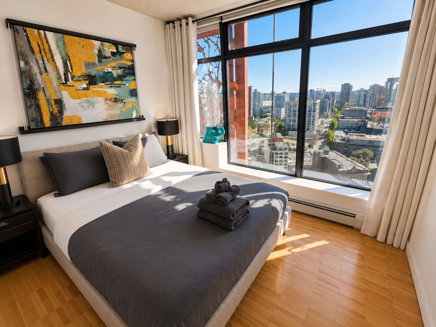 1 bedroom, iron/ironing board, travel crib, WiFi (free)