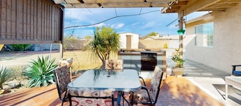 Delightful dog-friendly retreat with pool, yard, patio, & games - near golf