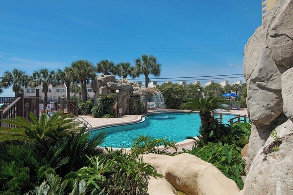 A heated pool