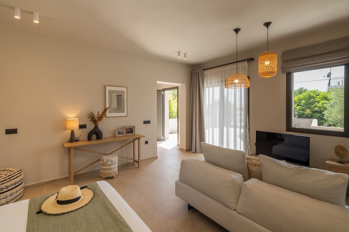 Suite junior, vista al jardín | 1 habitación, ropa de cama de alta calidad y camas con efecto memoria