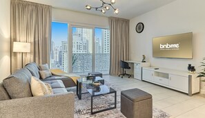 Living area - bnbme | La Vie | 1 BDR (Dubai)