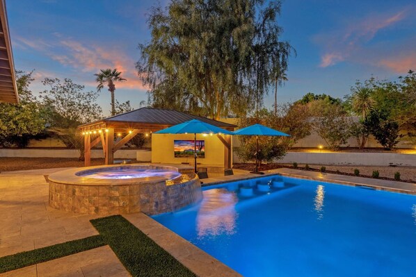 A heated pool