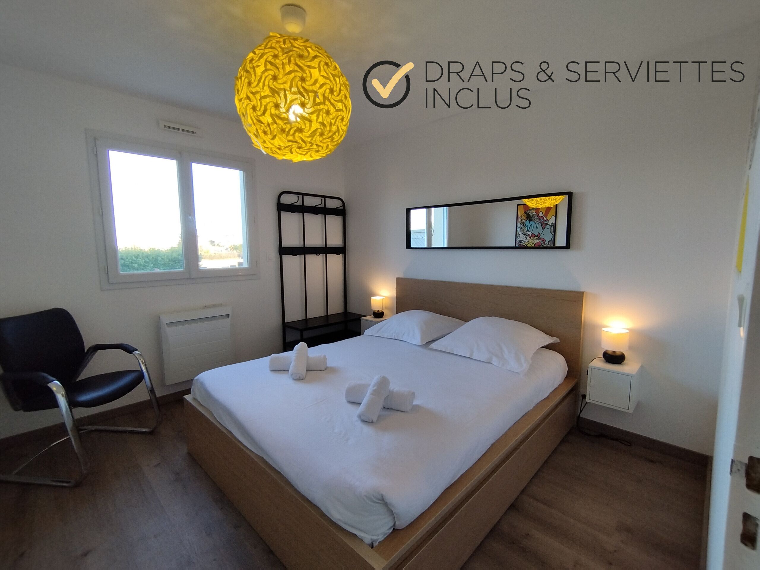 4 chambres, fer et planche à repasser, Wi-Fi gratuit, draps fournis