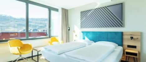 Chambre Double Premium, non-fumeurs, coin cuisine | Rideaux occultants, chambres insonorisées, Wi-Fi gratuit, draps fournis