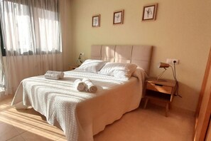 1 makuuhuone, vuodevaatteet