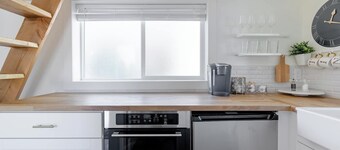 Discover an authentic mini getaway in this charming, upbeat space