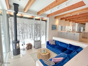 Fernseher, Kamin, Arbeitsbereiche