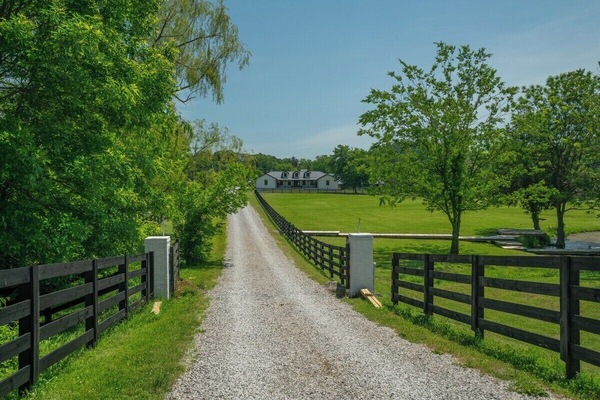 Gated entrance to the farm house