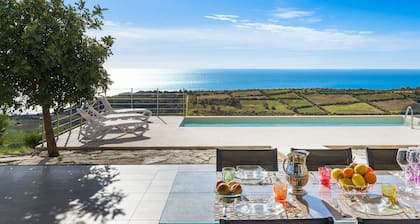 Great villa with pool and sea view