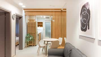 Apartemen Kota | Area keluarga | Televisi plasma 40-inci dengan saluran TV kabel