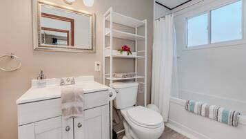 Hair dryer, towels