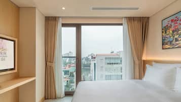 1 chambre, literie de qualité supérieure, couette en duvet d'oie, bureau