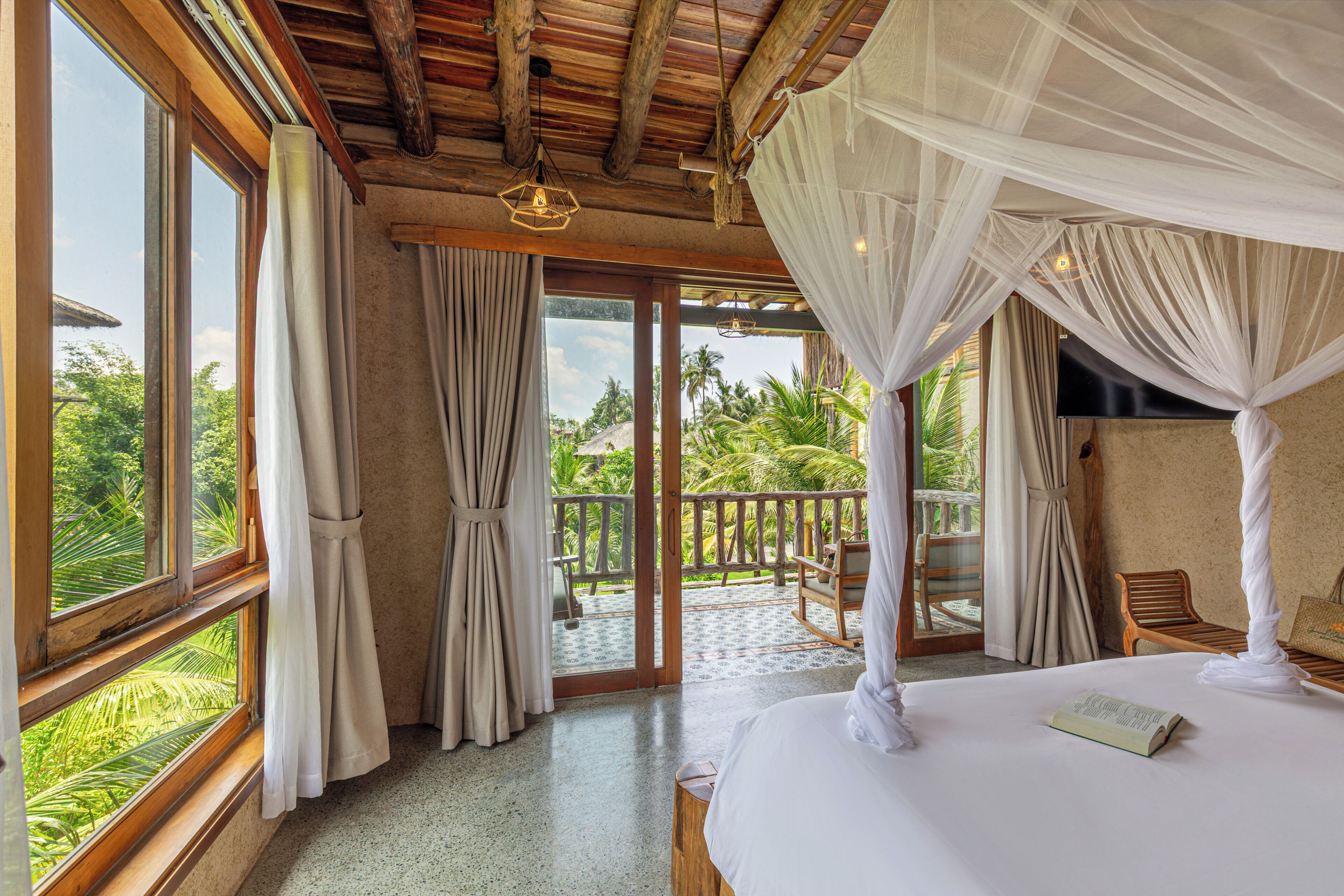 Bungalow Prestige, balcon | Vue sur le jardin