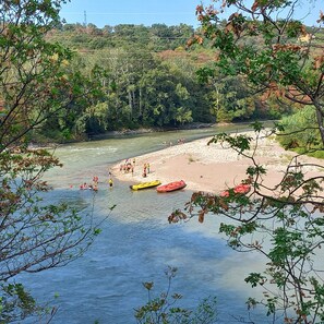 Plage à proximité, chaises longues, serviettes de plage
