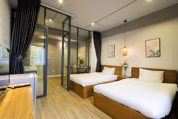 Apartamento Deluxe | 1 dormitorio, cortinas opacas, sistema de insonorización